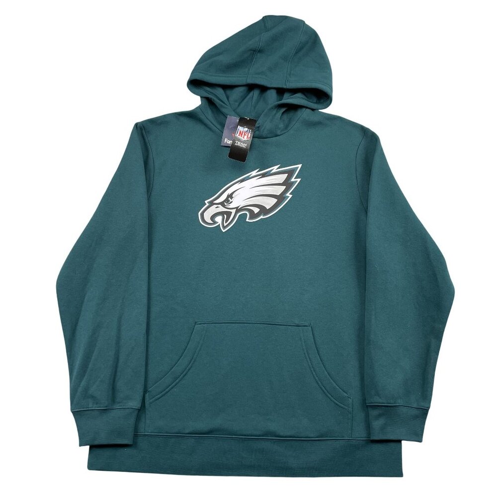 NWT Philadelphia Eagles Hoodie Mens Large Green Fanatics Pullover w Drawstring